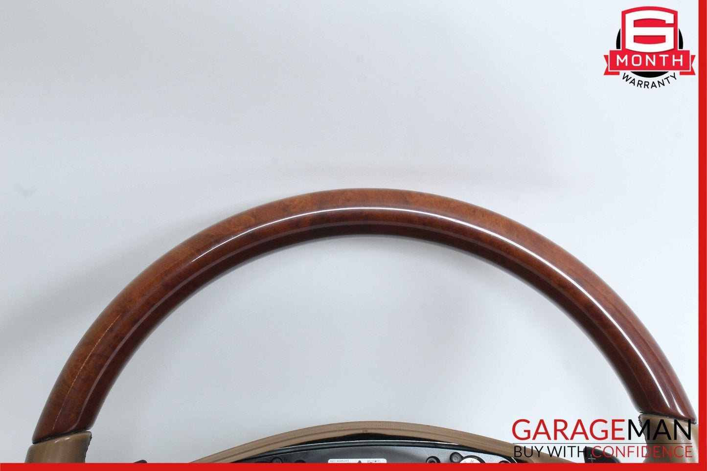 10-13 Mercedes W221 S550 S600 Steering Wheel w/ Paddle Shifters Brown Wood OEM