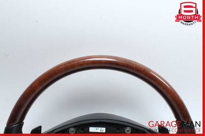 10-13 Mercedes W221 S550 S600 Steering Wheel w/ Paddle Shifters Black Wood OEM