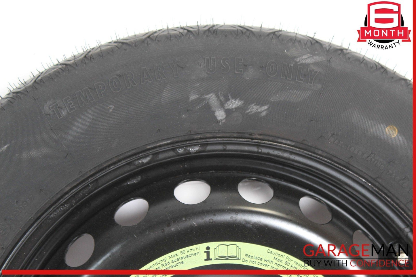 08-14 Mercedes W204 C250 C300 Emergency Spare Tire Donut Wheel Rim 125 90 16"