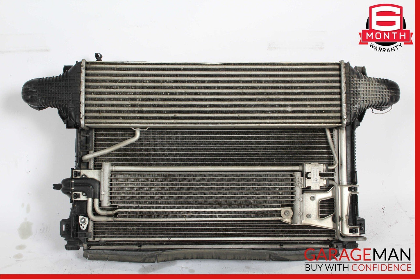 11-13 Mercedes W212 E350 Diesel Engine Cooling Fan Radiator A/C Condenser Assy
