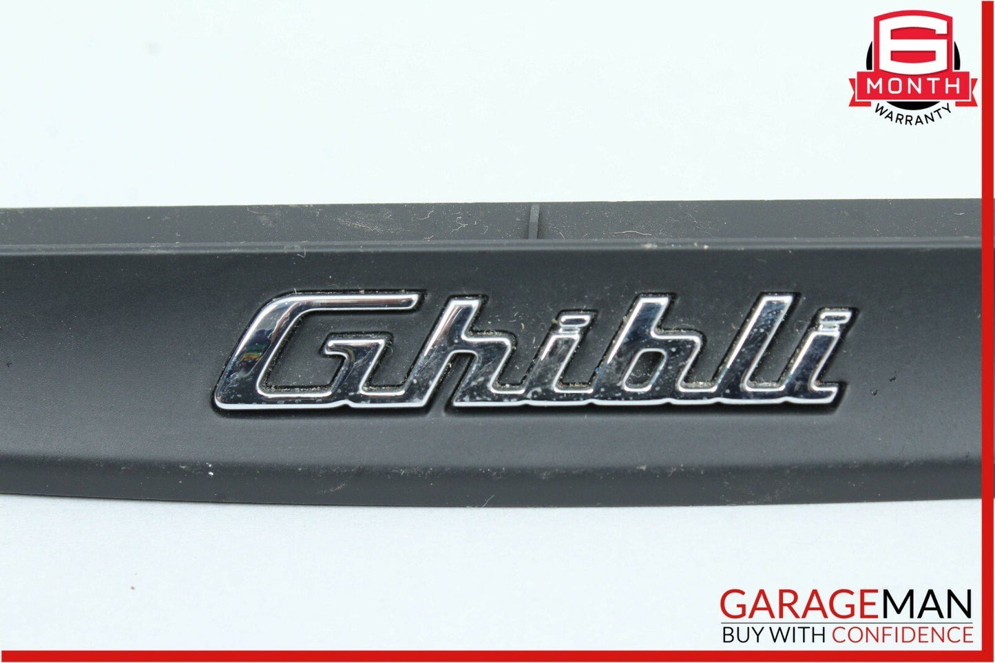 14-17 Maserati Ghibli Center Dash Under Screen Lower Trim Panel Cover Emblem OEM