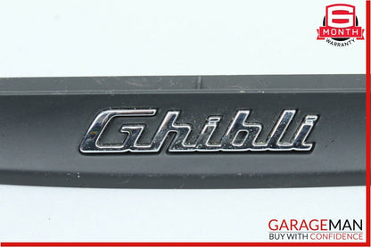 14-17 Maserati Ghibli Center Dash Under Screen Lower Trim Panel Cover Emblem OEM