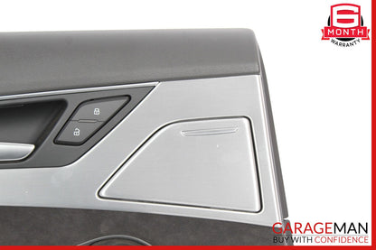 11-17 Audi A8 Interior Door Panel Rear Left Driver Side Black OEM
