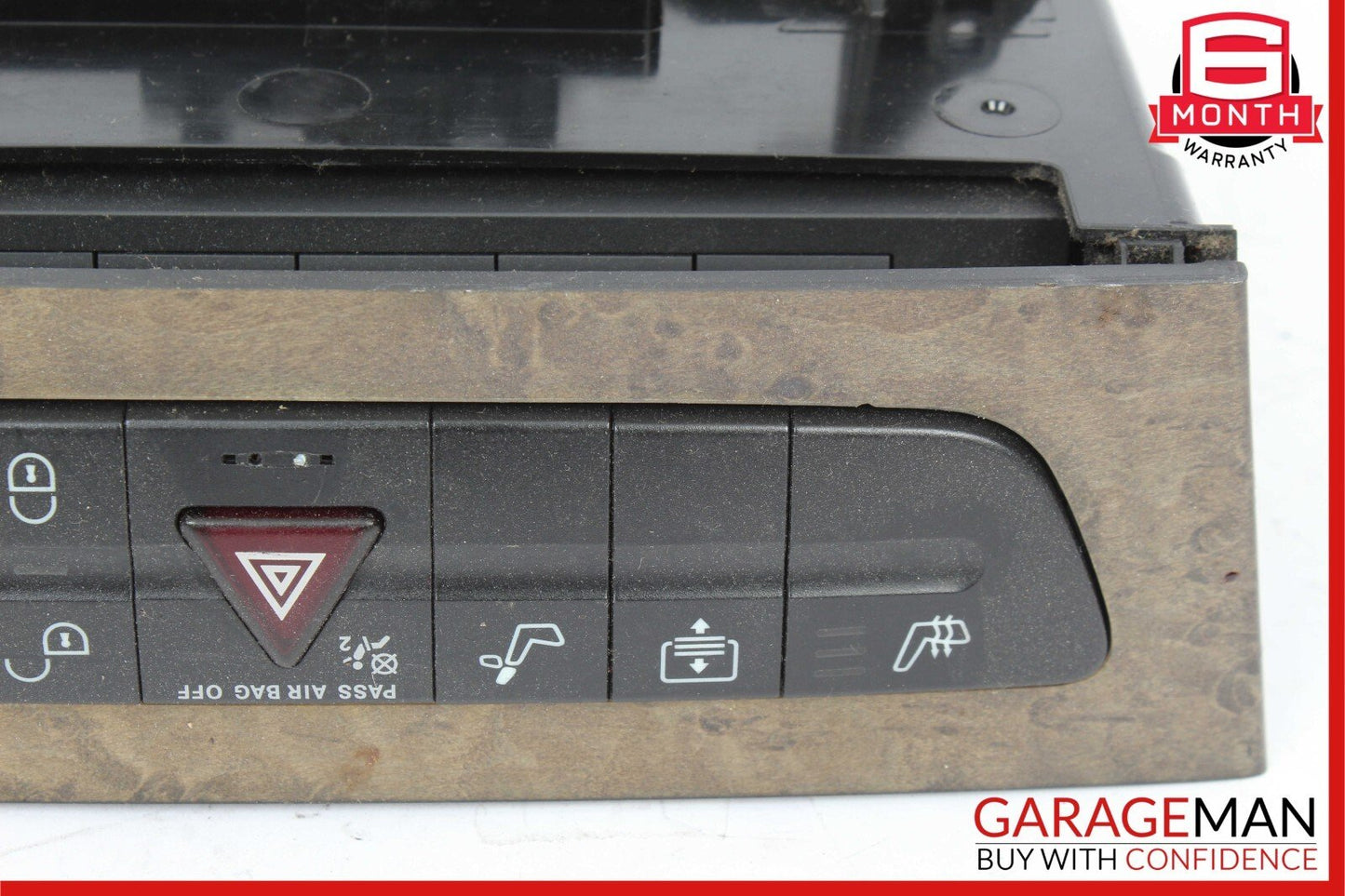 03-09 Mercedes W211 E350 E500 CLS500 Hazard Light ESP Switch Control Panel Wood