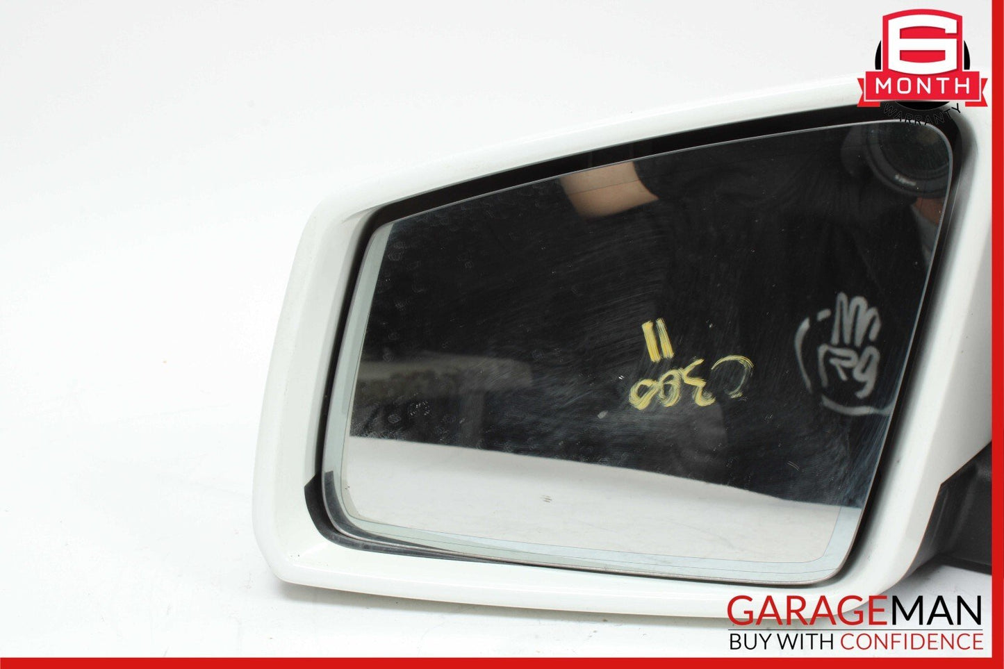 10-11 Mercedes W204 C300 Front Left Driver Side Rear View Door Mirror White OEM