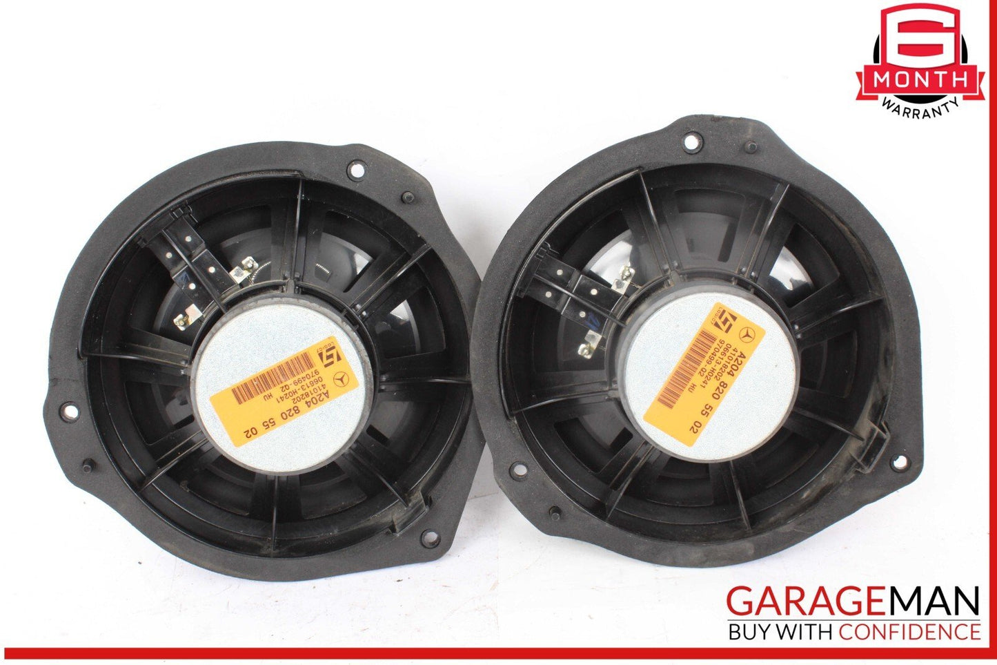 08-18 Mercedes W204 C350 Front Left & Right Door Audio Speaker Set of 2 Pc OEM