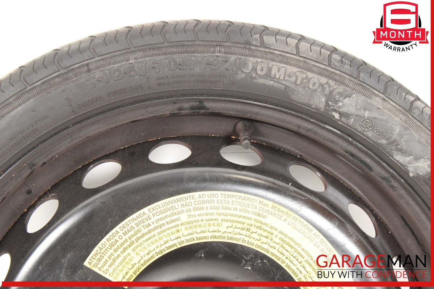 17-24 Audi S5 Emergency Spare Tire Wheel Donut Rim R19 OEM