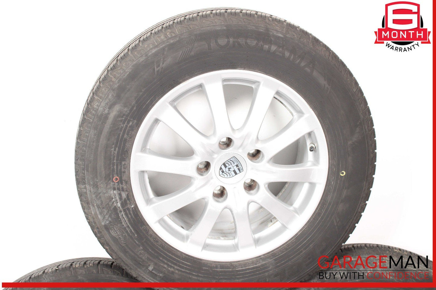 03-10 Porsche Cayenne 955 957 Complete Wheel Tire Rim Set 7.5J x 17 ET53 OEM