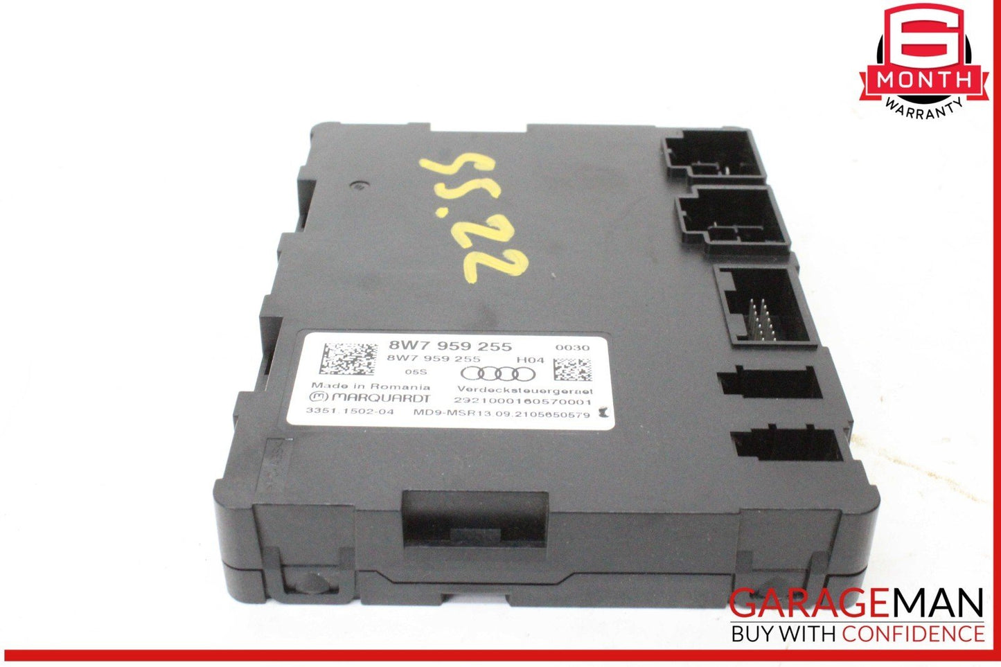 18-24 Audi S5 A5 Convertible Soft Top Roof Control Module Unit 8W7959255 OEM
