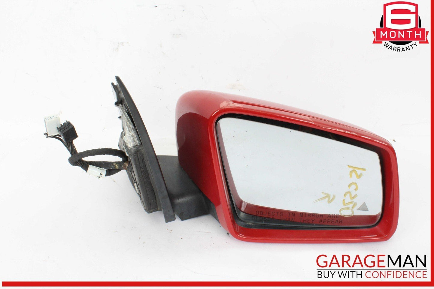 12-15 Mercedes W204 C250 C300 Front Right Side Mirror Door Rear View Red OEM