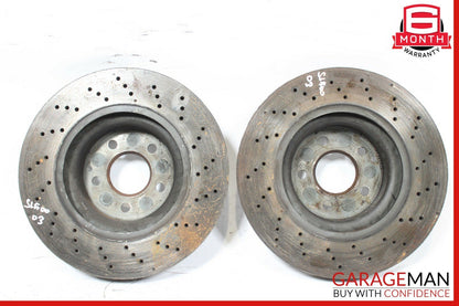 03-06 Mercedes R230 SL500 Front Left & Right Brake Rotors Disc Set of 2 Drilled