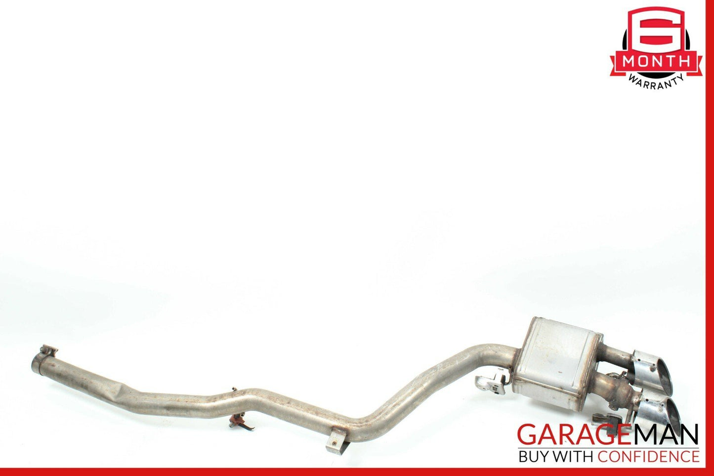 14-17 Maserati Ghibli Rear Left Driver Side Exhaust Muffler Dual Tip Assembly