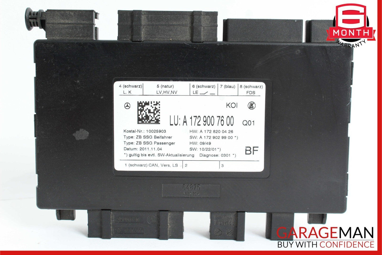 08-20 Mercedes W212 E350 SLC300 CLS400 Seat Control Module Front Right Side OEM