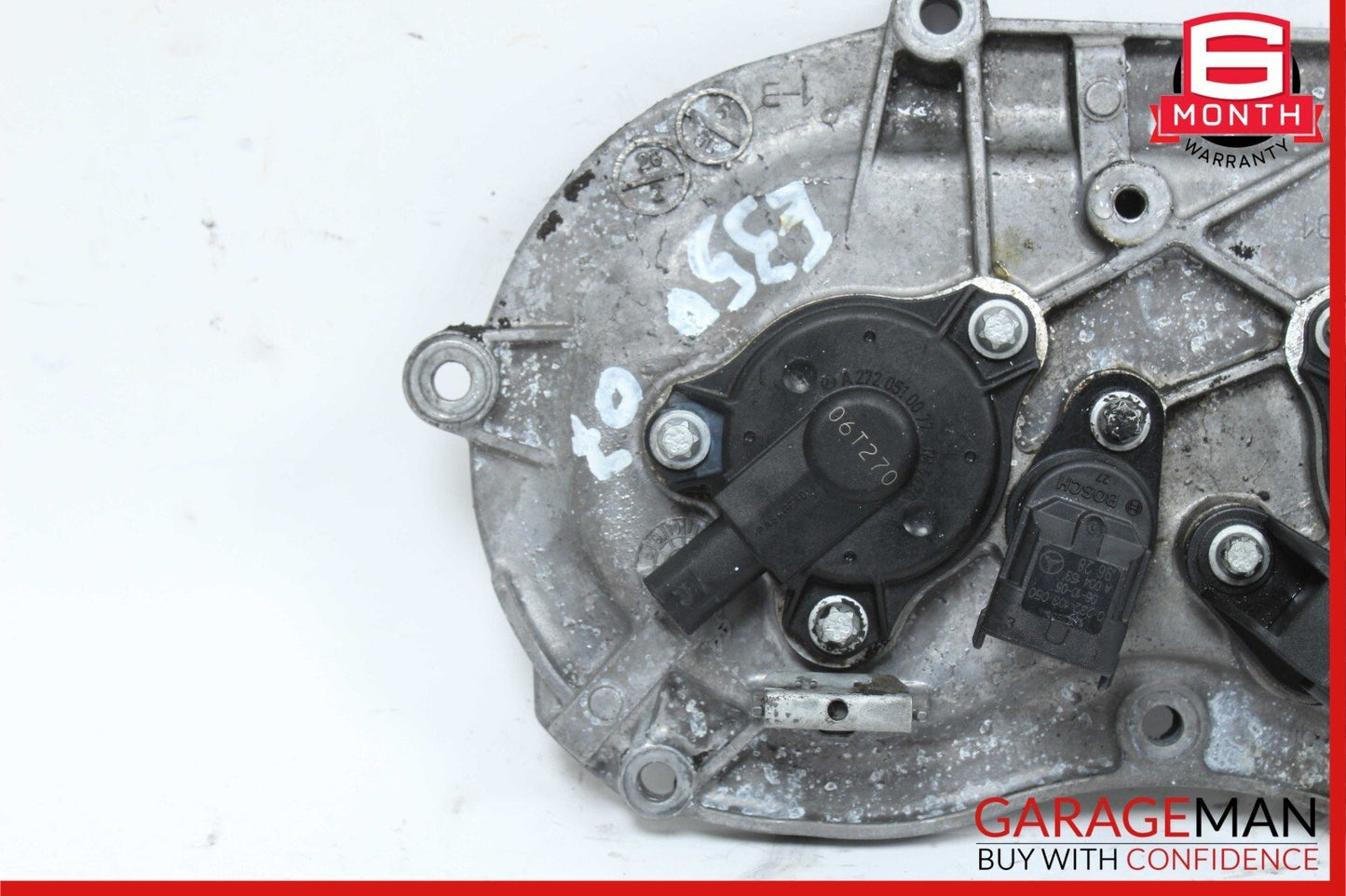 06-13 Mercedes W211 E350 S550 Front Right Engine Timing Chain Cover Plate OEM