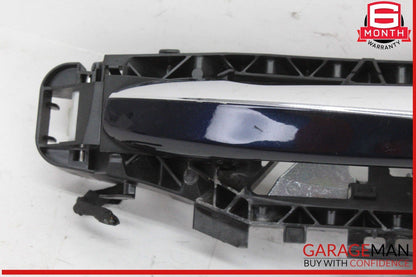 15-20 Mercedes W205 C300 Rear Left Driver Side Exterior Door Handle Blue OEM