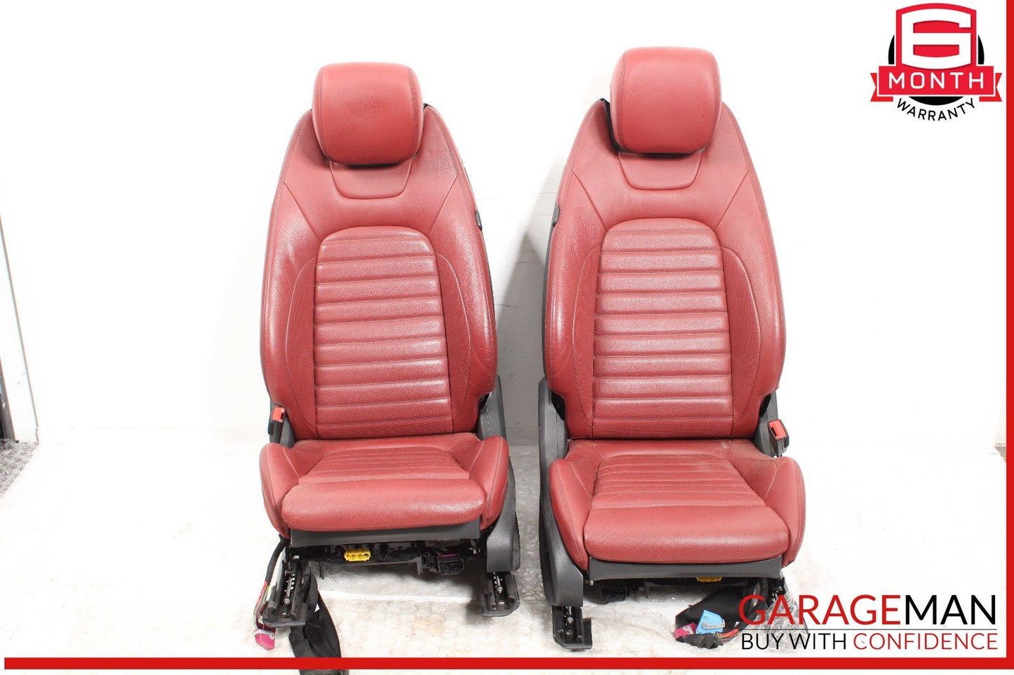 19-22 Mercedes W205 C300 Front & Rear Seats Seat Cushion Assembly Red OEM
