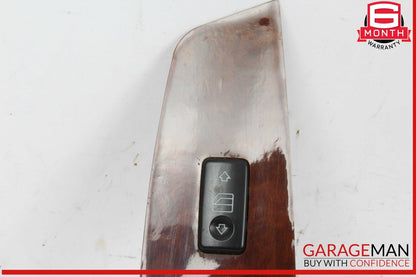 03-06 Mercedes W220 S500 Front Right Side Door Window Switch Trim Bezel Wood