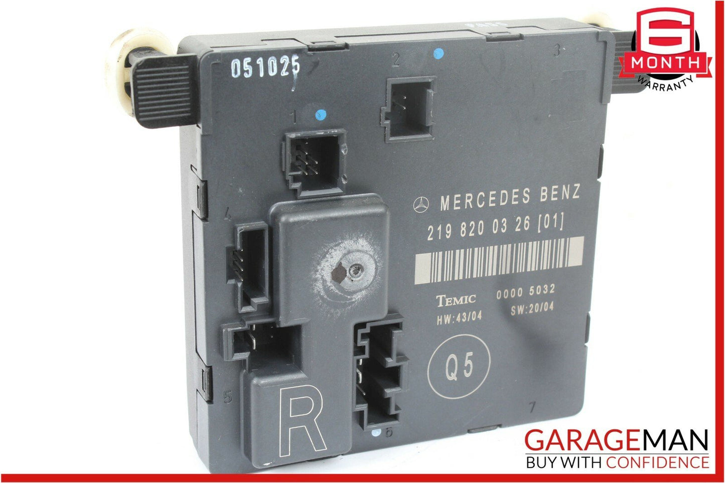 06-11 Mercedes W219 CLS500 CLS55 AMG Rear Right Door Control Module 2198200326