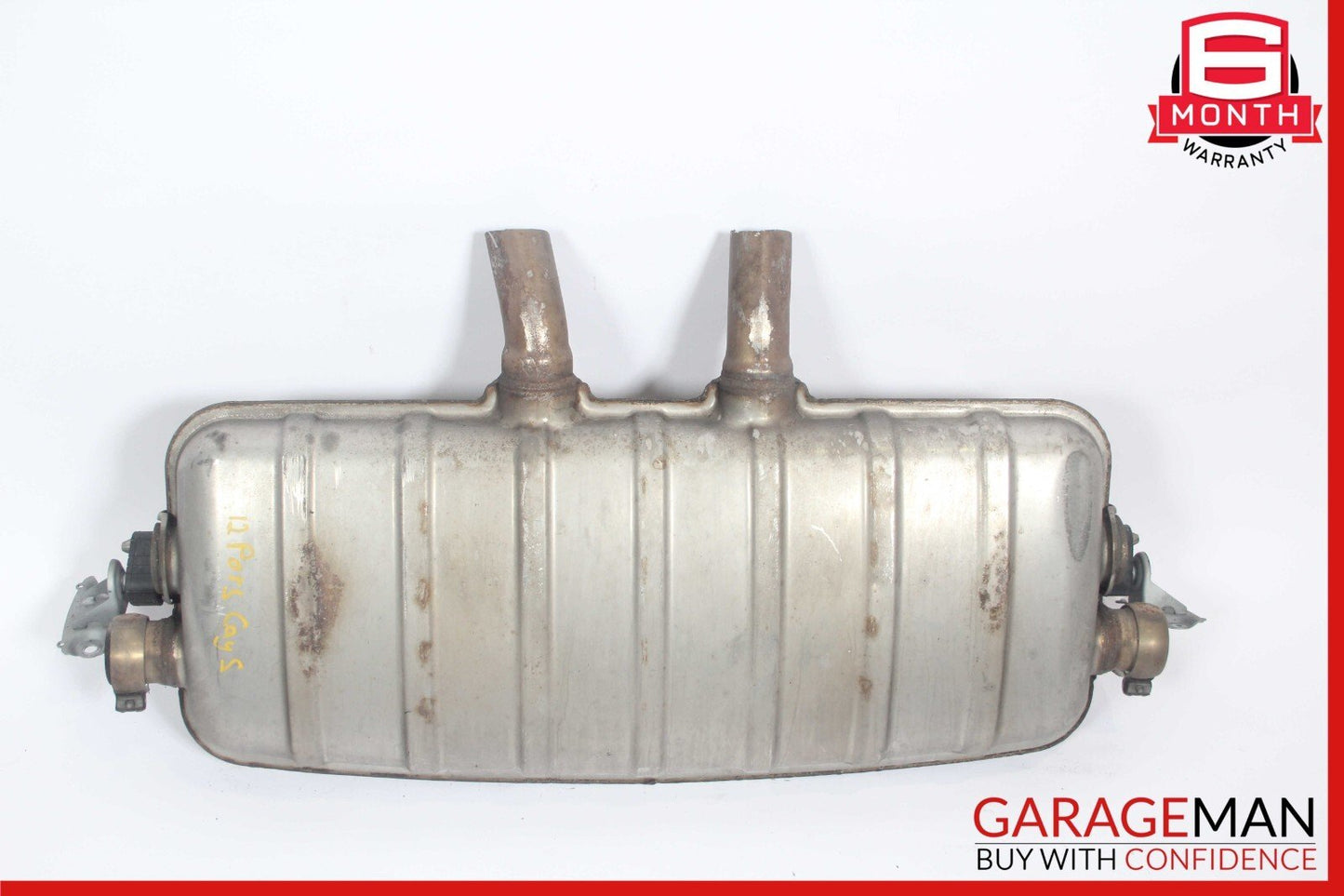 11-14 Porsche Cayenne 958 4.8L V8 Rear Complete Exhaust Muffler Tips Pipe Assy