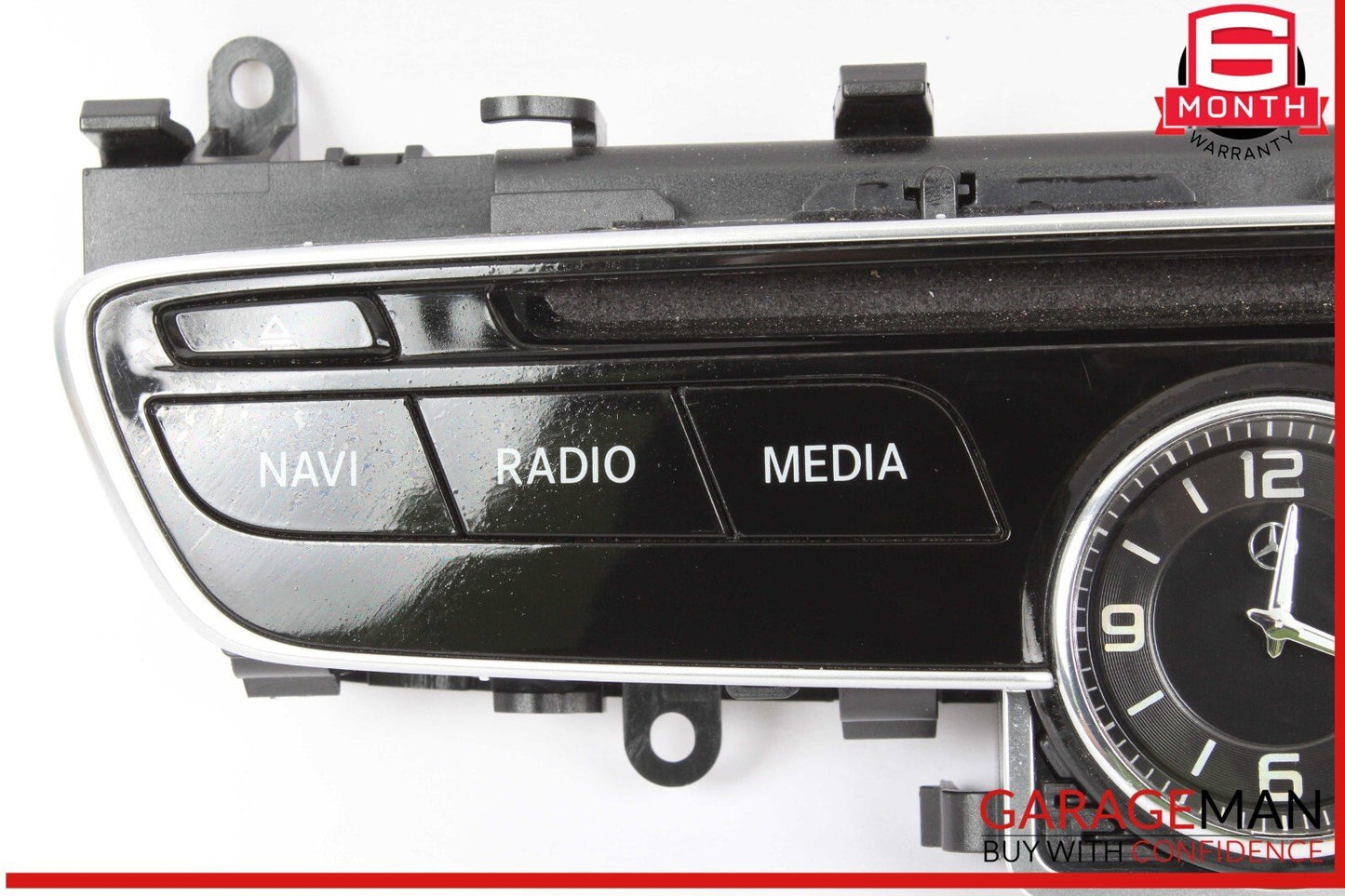 15-18 Mercedes W205 C300 Center Dashboard Hazard Control Switch w/ Clock Assy