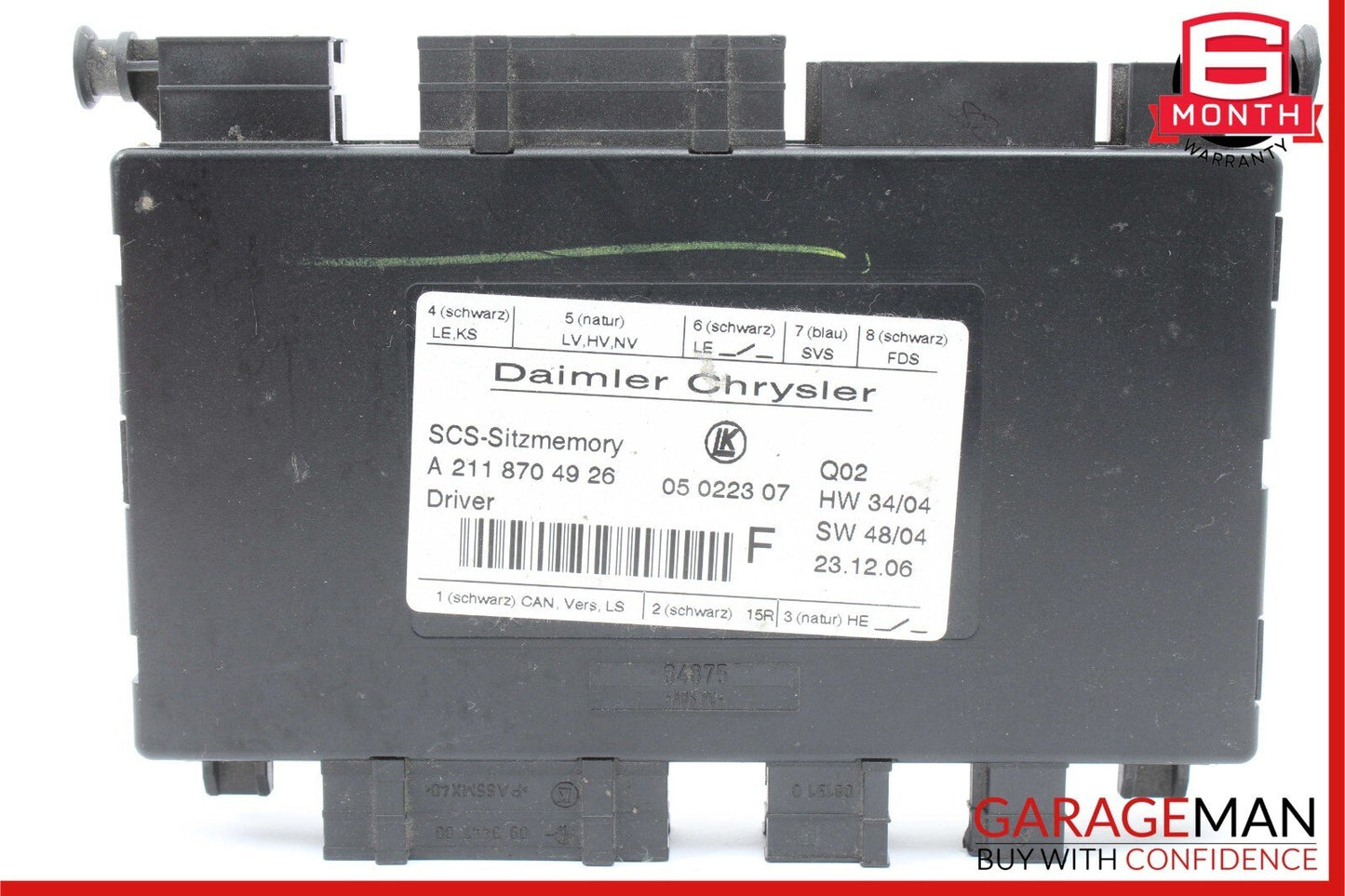 03-11 Mercedes X164 GL450 GL550 CLS500 Front Left Driver Seat Control Module OEM