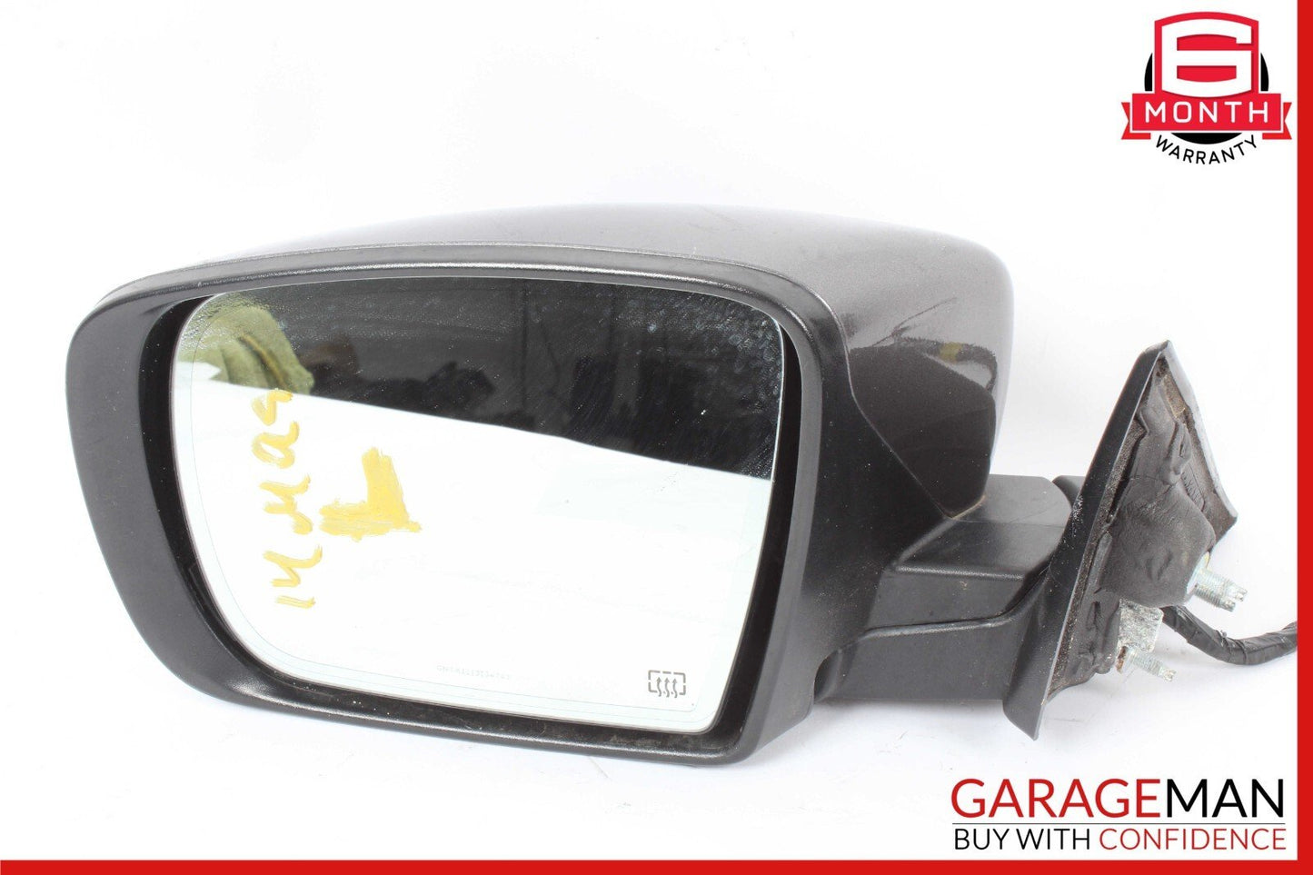 14-17 Maserati Ghibli Front Left Side Mirror Door Rear View Black OEM