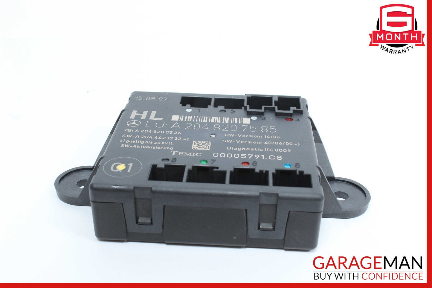 08-14 Mercedes W204 C300 C350 Rear Left Side Door Control Module 2048207585 OEM