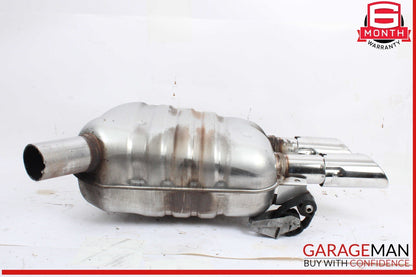 08-12 Audi S5 4.2L Engine Rear Left Driver Side Exhaust Muffler Pipe w/ Tips OEM