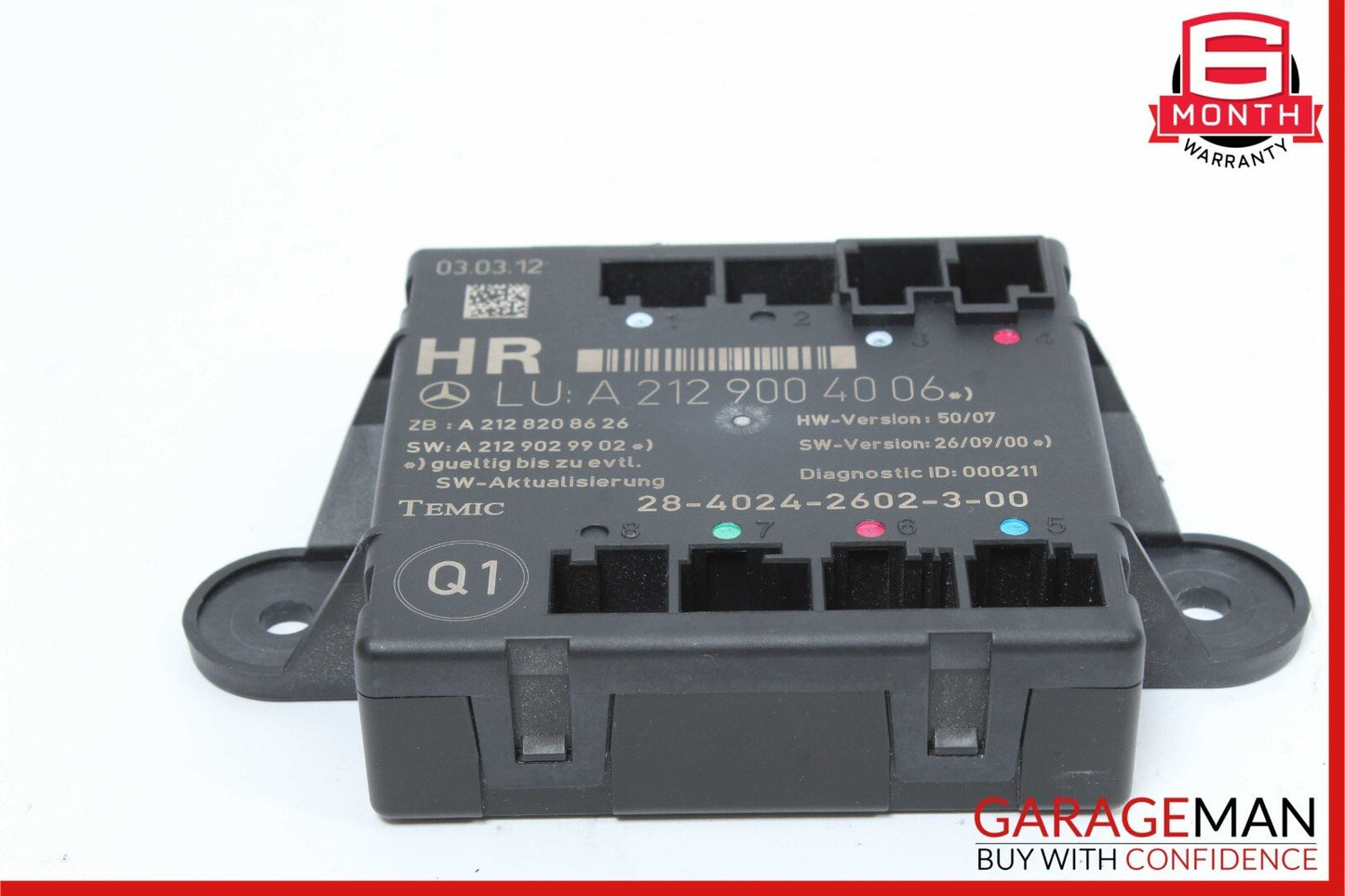 08-18 Mercedes X204 GLK350 C250 Rear Right Side Door Control Module Unit OEM