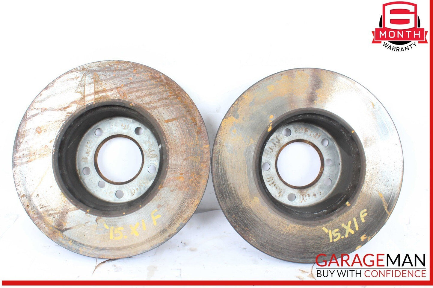 12-15 BMW X1 Front Left and Right Side Brake Disc Rotor Rotors Set of 2 OEM