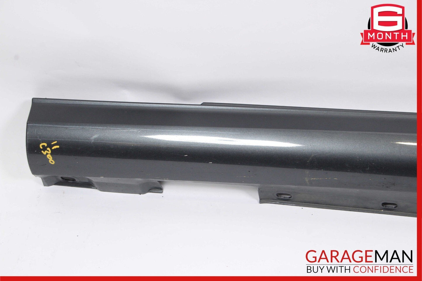 08-14 Mercedes W204 C300 Left Rocker Panel Side Skirt Molding Cover Gray
