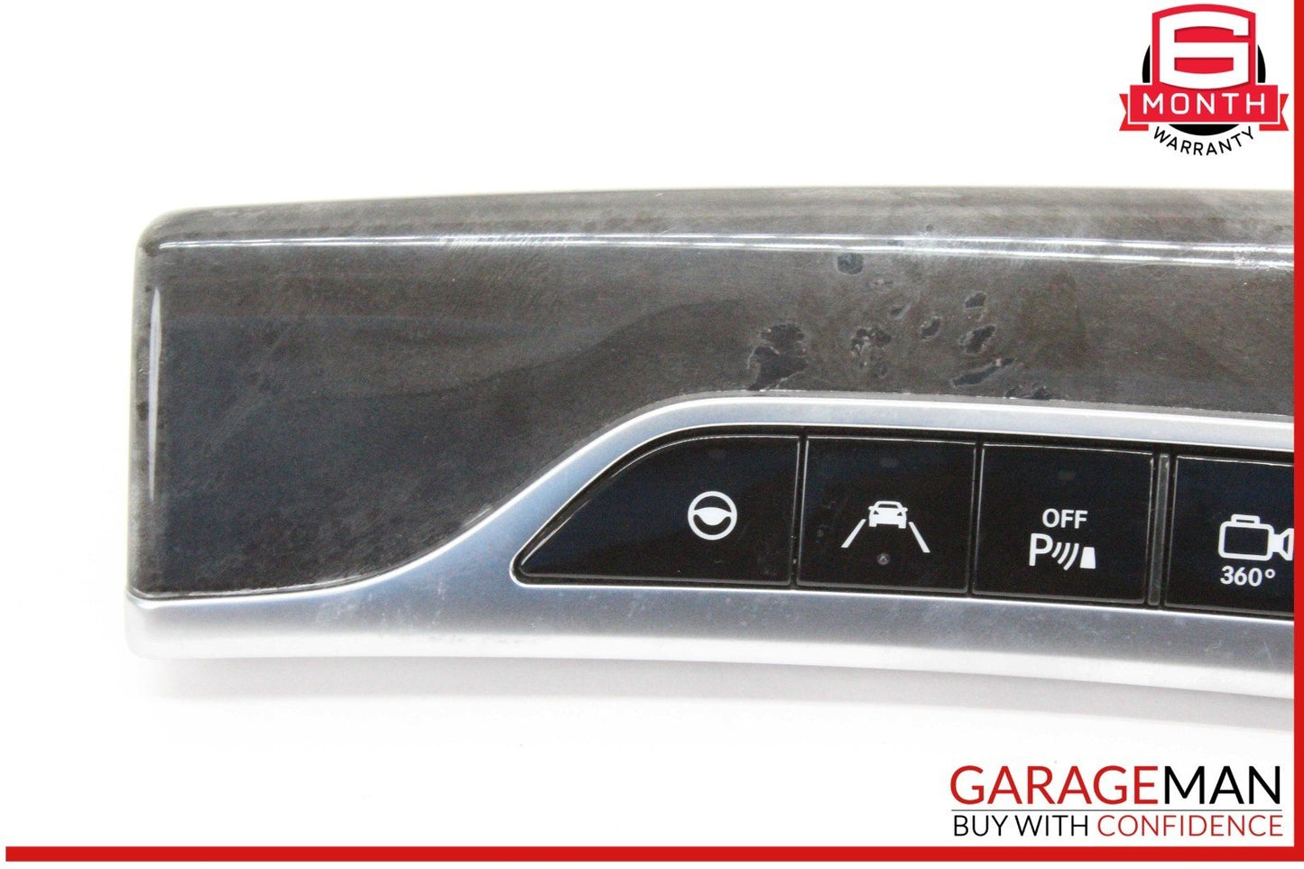 14-17 Mercedes W222 S550 S600 Front Dash Wood Panel w/ Park Assist Switch OEM
