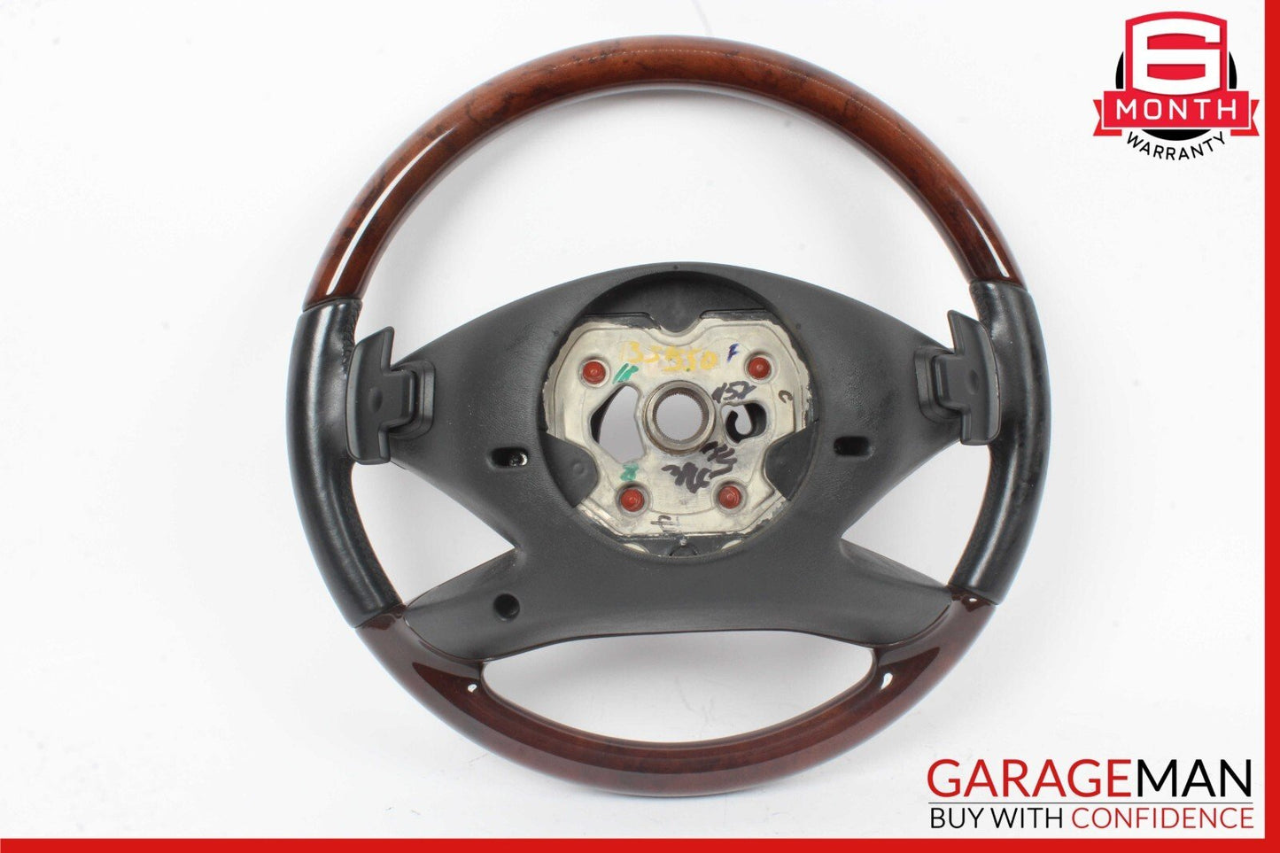 10-13 Mercedes W221 S550 S600 Steering Wheel w/ Paddle Shifters Wood Anthracite