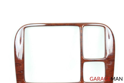 00-02 Mercedes W220 S430 Center Dash Climate Control Upper Radio Trim Bezel Wood