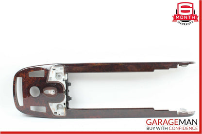 07-09 Mercedes W221 S450 S550 Front Center Console Armrest Trim Panel Wood Bezel