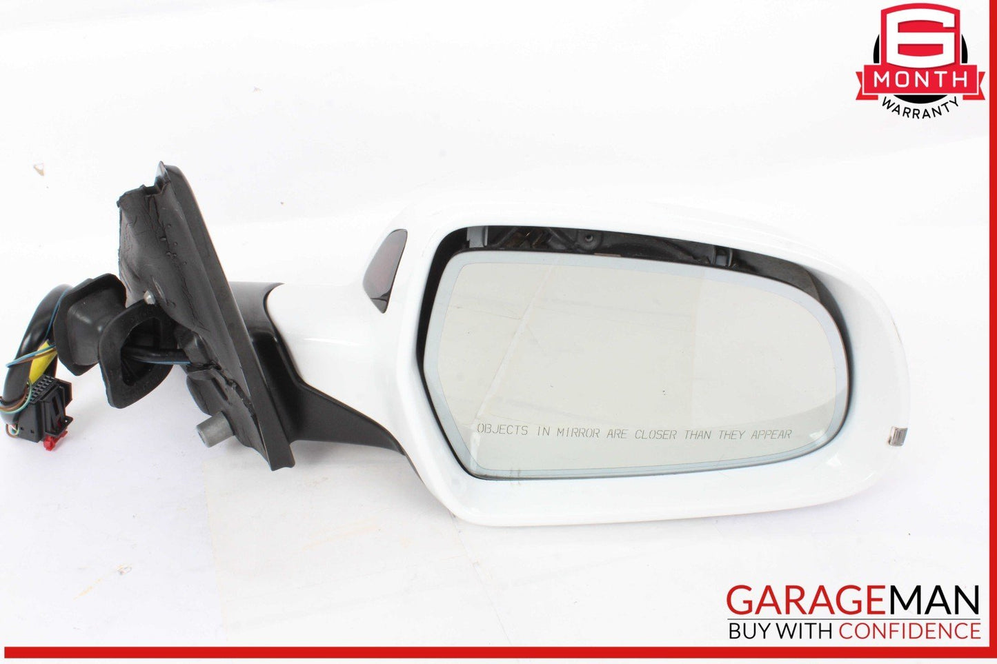 09-16 Audi S4 Front Right Passenger Side Door Rear View Mirror White OEM