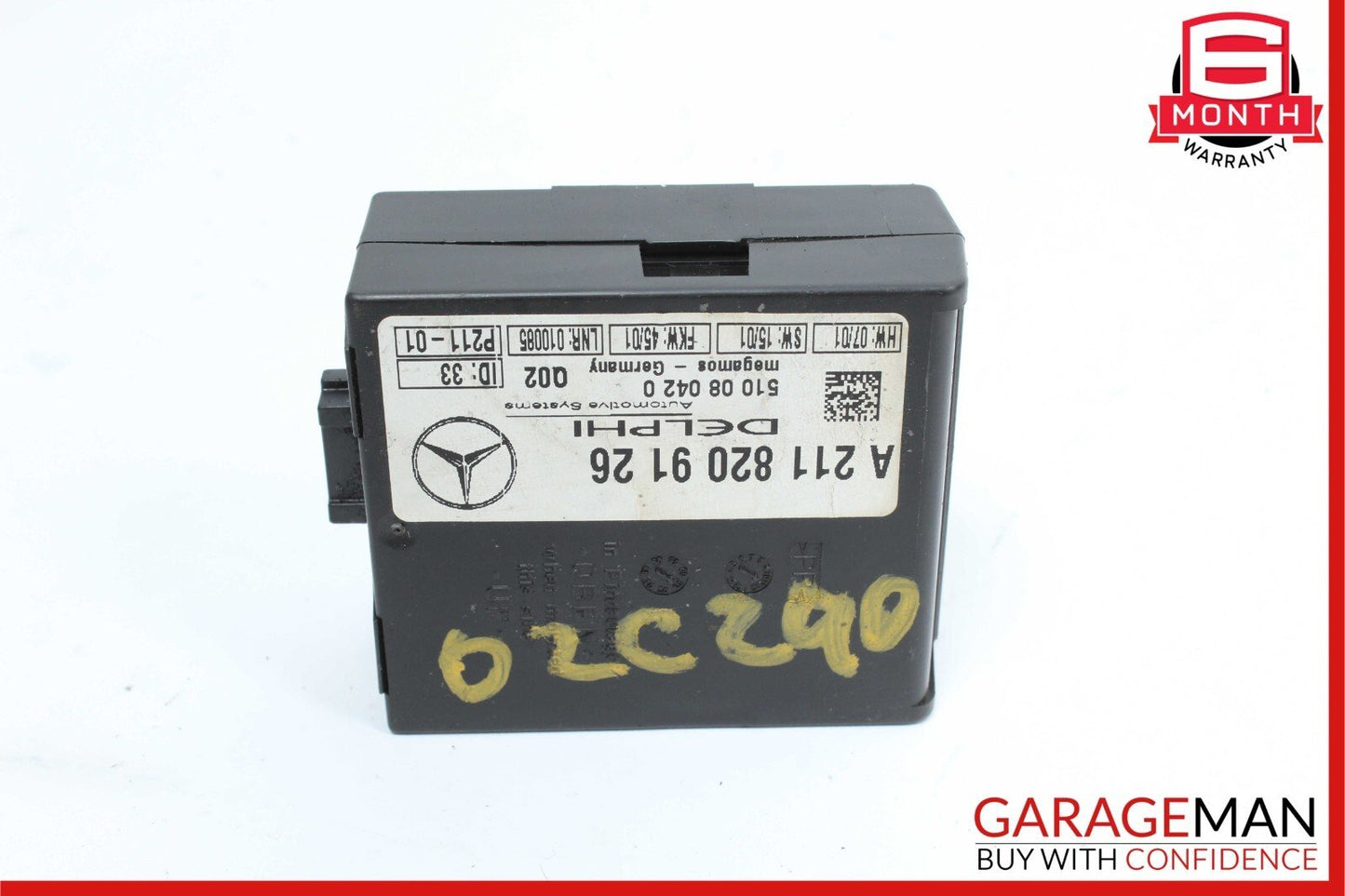 Mercedes C240 SLK280 S430 E320 CLK500 Anti Theft Alarm Module 2118209126