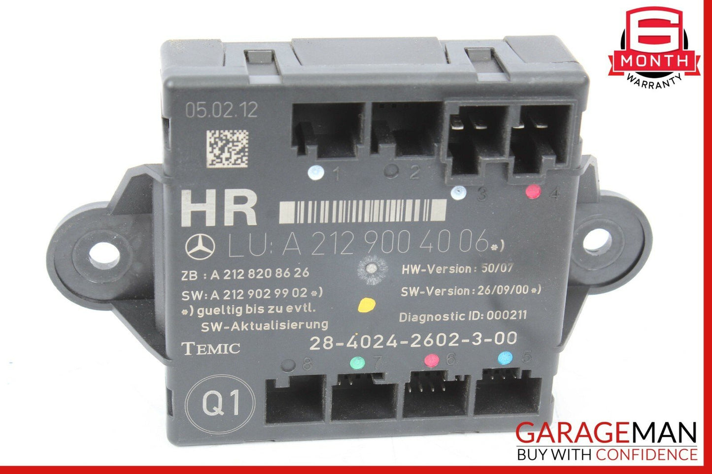 08-14 Mercedes W204 C250 C350 Rear Right Passenger Side Door Controller Module