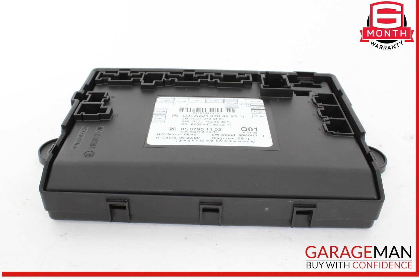 07-13 Mercedes W221 S550 S63 AMG Front Right Door Control Module 2218704293 OEM