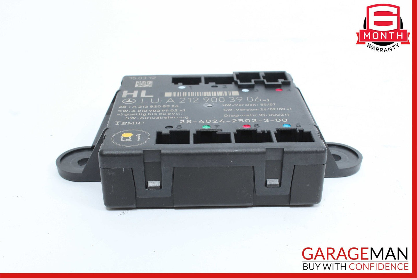 08-14 Mercedes W204 C250 C350 Rear Left Side Door Control Module 2129003906 OEM