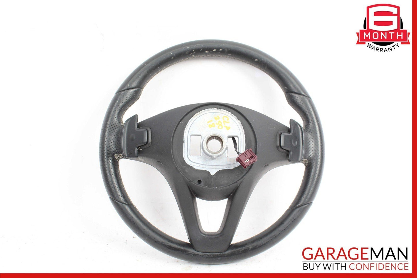 14-20 Mercedes W117 CLA250 Driver Steering Wheel w/ Paddle Shifters Assy Black