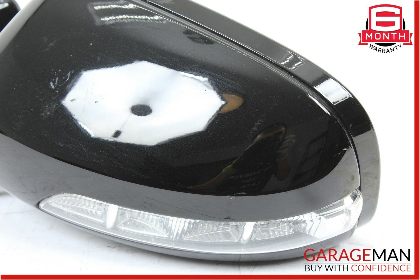 07-09 Mercedes W211 E550 E350 Front Left Side Mirror Door Rear View Black OEM