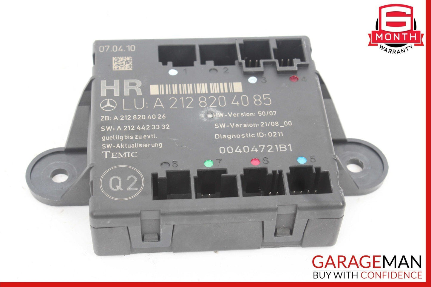 08-14 Mercedes W212 E350 C350 Rear Right Side Door Control Module OEM