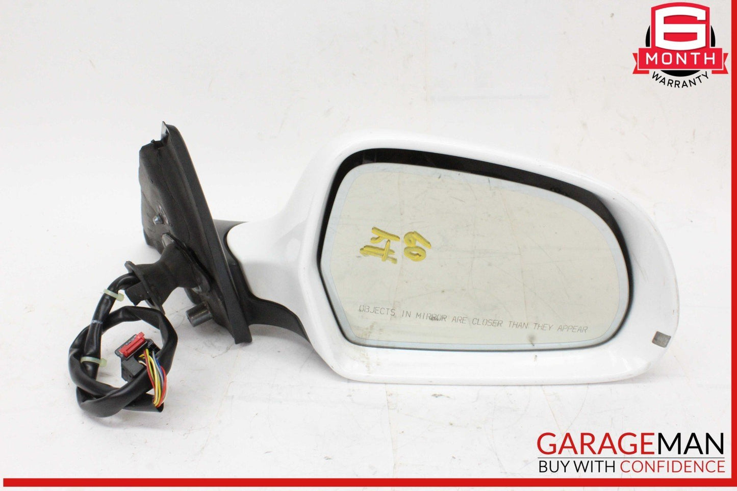 09-16 Audi A4 Front Right Passenger Side Door Rear View Mirror White OEM
