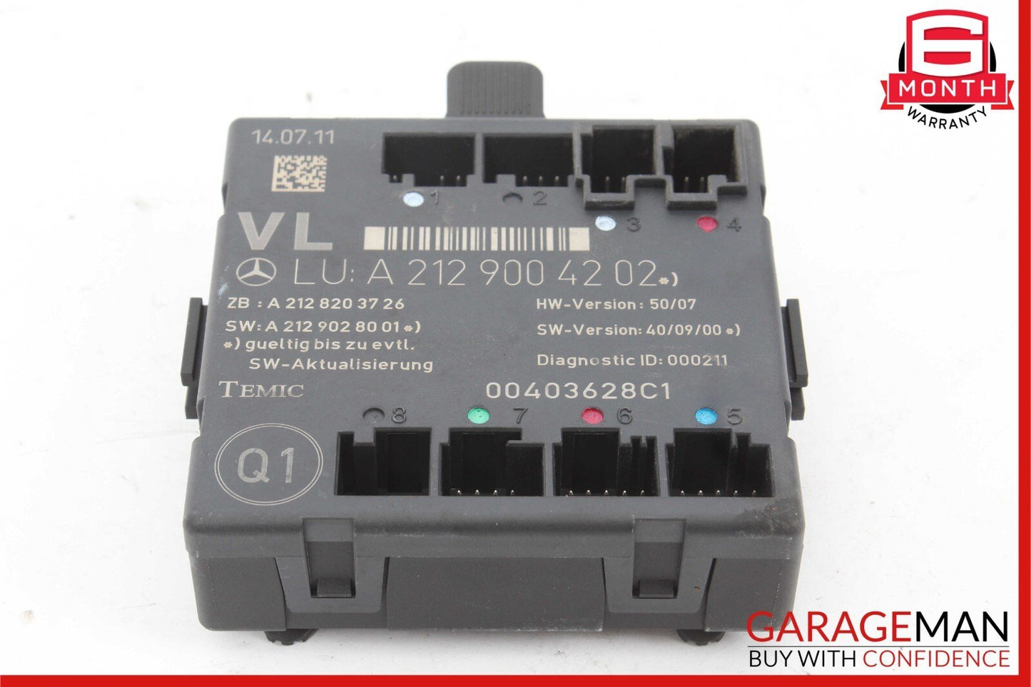 08-18 Mercedes E350 E400 C250 SLK350 Front Left Side Door Control Module Unit