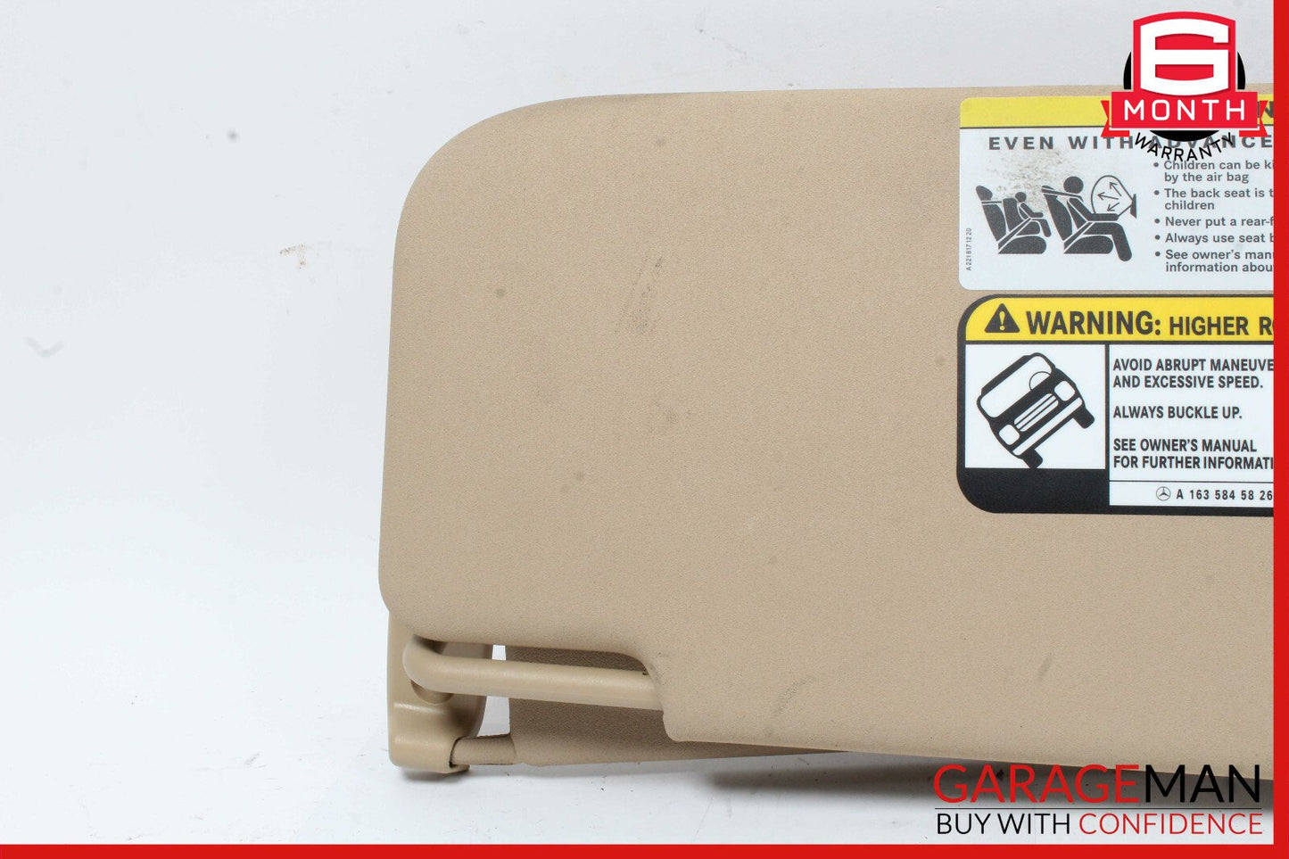 06-12 Mercedes X164 GL450 ML500 Sun Visor Sunvisor Left Driver Side Brown OEM