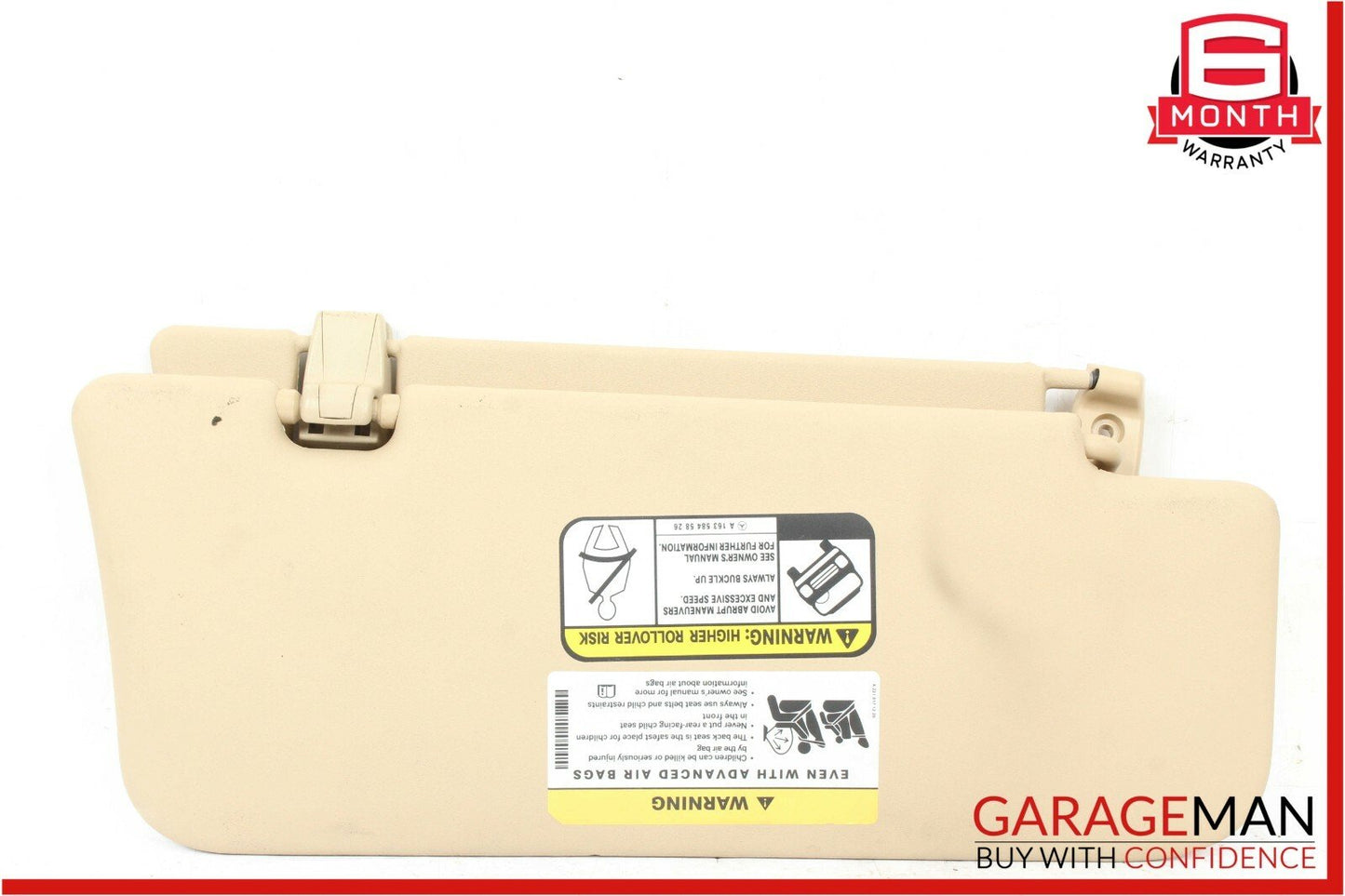 06-12 Mercedes GL450 ML450 Front Left Side Sun Visor Sunvisor Shade Brown