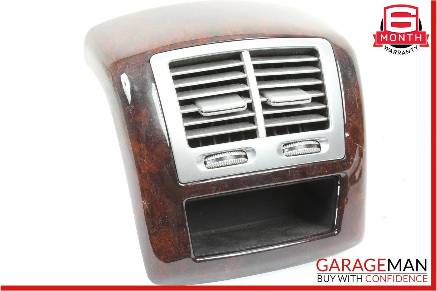 07-13 Mercedes S550 Rear Center Console A/C AC Air Vent Grille Panel Trim Wood