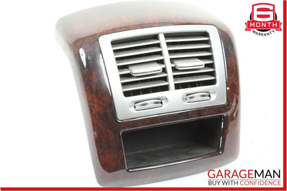 07-13 Mercedes S550 Rear Center Console A/C AC Air Vent Grille Panel Trim Wood