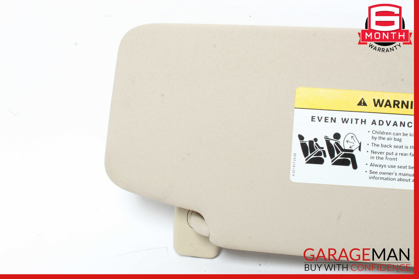 08-14 Mercedes W204 C250 C300 C63 Front Left Sun Visor Sunvisor Shade OEM